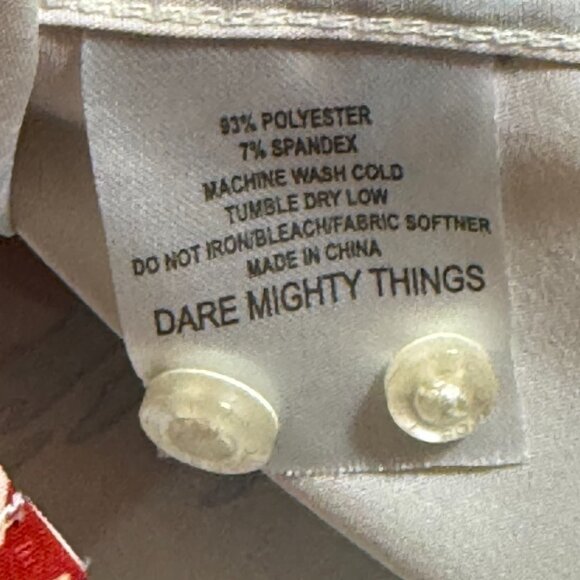 Rsvlts Budweiser Kunuflex Short Sleeve Button Shirt Cream Red Vacation Sz Large - Picture 8 of 11